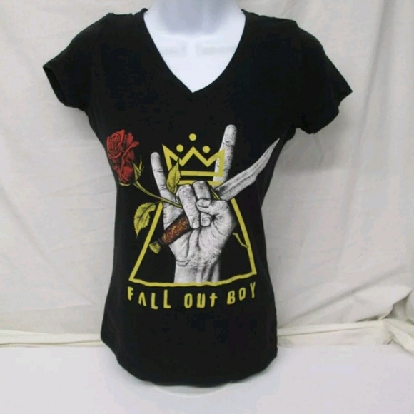 unbranded Tops - Women's Medium Black Fall Out Boy Band Tshirt unbranded Tops - Women's Medium Black Fall Out Boy Band Tshirt